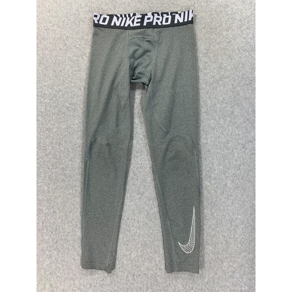 Nike Dri Fit Full Length Compression Tights Pants‎ (Girl's Medium) Silver